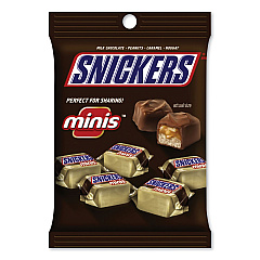 Snickers Minis Size Chocolate Bars, Milk Chocolate, 4.4 oz Pack, 12 Packs/Carton (SNIMMM01502)