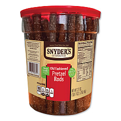 Snyder's Old Fashioned Pretzel Rods, Salted, 27 oz Barrel (SNY087550)