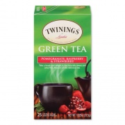 TWININGS Tea Bags, Green with Pomegranate, Raspberry and Strawberry, 1.32 oz Tea Bag, 25 Tea Bags/Box (52926)