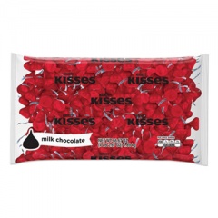 Hershey's KISSES, Milk Chocolate, Red Wrappers, 66.7 oz Bag (60286)