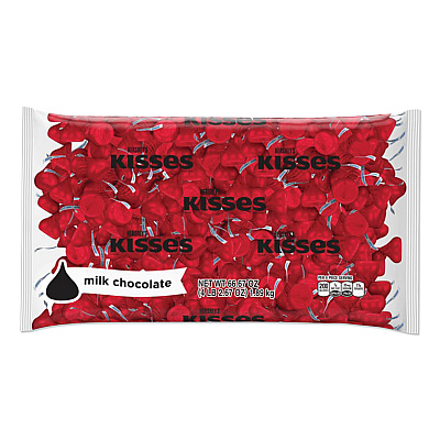 Hershey's KISSES, Milk Chocolate, Red Wrappers, 66.7 oz Bag (HRS60286)
