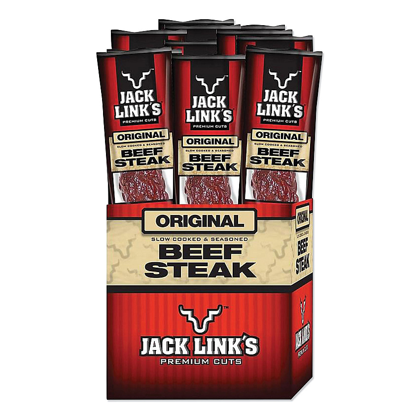 Jack Links Beef Steak, Original, 1 oz, 12/Box (JCK02027)