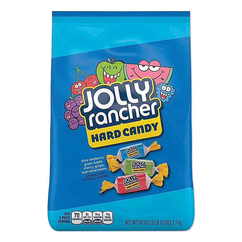 Jolly Rancher Original Hard Candy, Assorted, Individually Wrapped, 60 oz (HEC15671)
