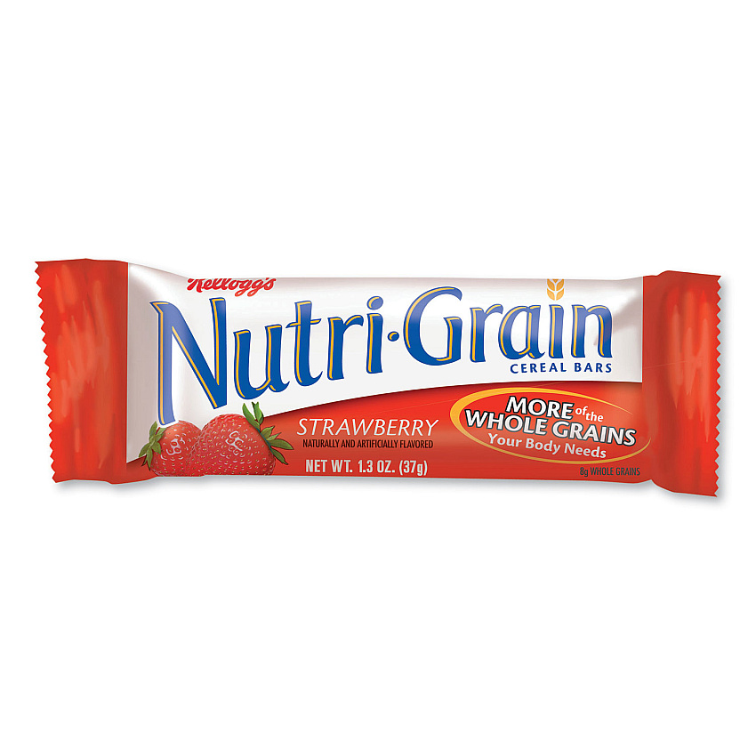 Kellogg's Nutri-Grain Soft Baked Breakfast Bars, Strawberry, 1.3 oz, 8/Box (KEB35902)
