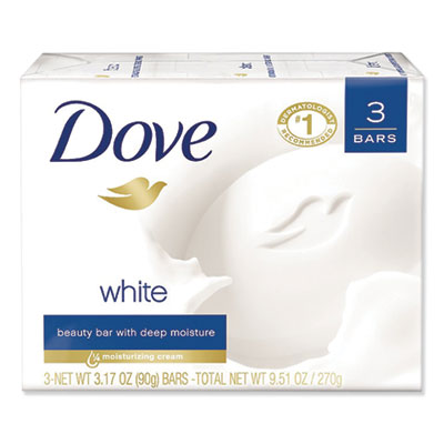 Dove White Beauty Bar, Light Scent, 3.17 oz, 3/Pack (04090PK)