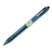 AbilityOne 7520016827164 SKILCRAFT Recycled Water Bottle Ballpoint Pen, Retractable, Medium 0.7 mm, Black Ink, Clear Barrel, Dozen