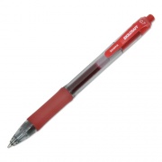 AbilityOne 7520016826565 SKILCRAFT Zebra Gel Pen, Retractable, Medium 0.7 mm, Red Ink, Clear Barrel, Dozen