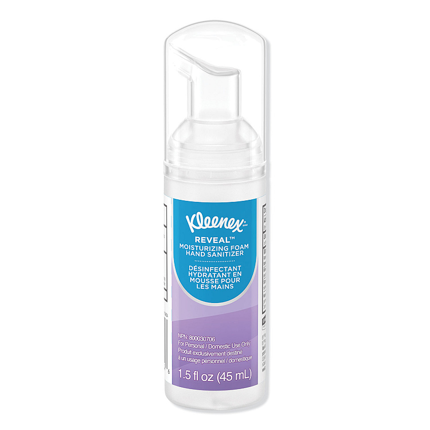 Kleenex Ultra Moisturizing Foam Hand Sanitizer, 1.5 oz Pump Bottle, Unscented, 24/Carton (KCC34604)