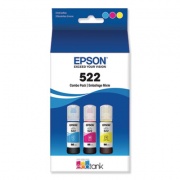 Epson T522520-S (T522) Ultra High-Capacity Ink, Cyan/Magenta/Yellow, 3/Pack