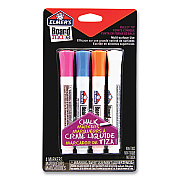 Elmer's Boardmate Wet Erase Chalk Markers, Broad Bullet Tip, Assorted Colors, 4/Pack (EPIE152MELM)