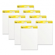 Post-it Easel Pads Super Sticky Vertical-Orientation Self-Stick Easel Pads, Unruled, 25 x 30, White, 30 Sheets, 8/Pack (559VAD8PK)