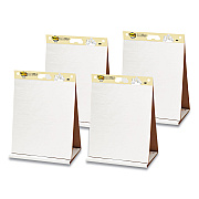 Post-it Easel Pads Super Sticky Original Tabletop Easel Pad with Self-Stick Sheets, Unruled, 20 x 23, White, 20 Sheets, 4/Pack (MMM563VAD4PK)