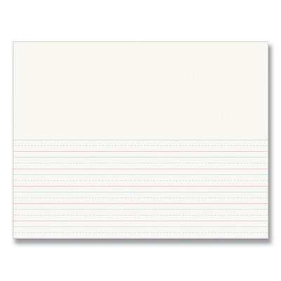 Pacon Multi-Program Picture Story Paper, 30 lb Bond Weight, 1/2" Long Rule, One-Sided, 8.5 x 11, 500/Pack (PAC2693)