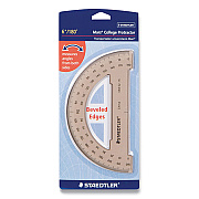 Staedtler Mars College Protractor, Plastic, 6" Ruler Edge/180 Degree, Transparent Tinted (STD5685215BK)