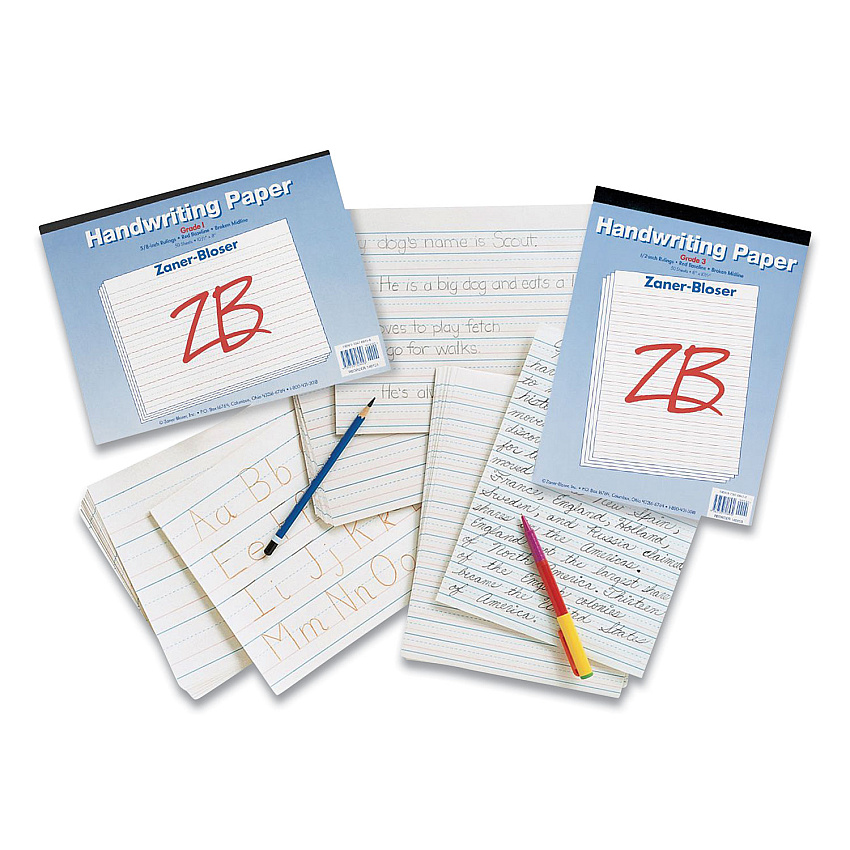 Pacon Multi-Program Handwriting Paper, 30 lb Bond Weight, 3/4" Long Rule, Two-Sided, 8 x 10.5, 500/Pack (ZNBZP2609)