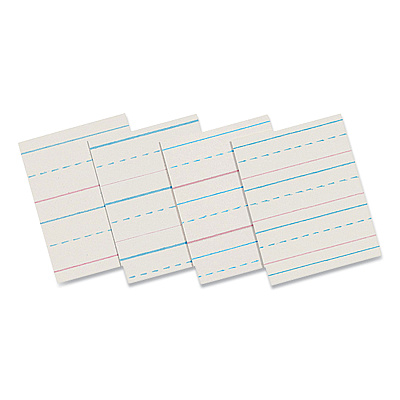Pacon Multi-Program Handwriting Paper, 30 lb Bond Weight, 1/2" Long Rule, Two-Sided, 8 x 10.5, 500/Pack (ZNBZP2612)