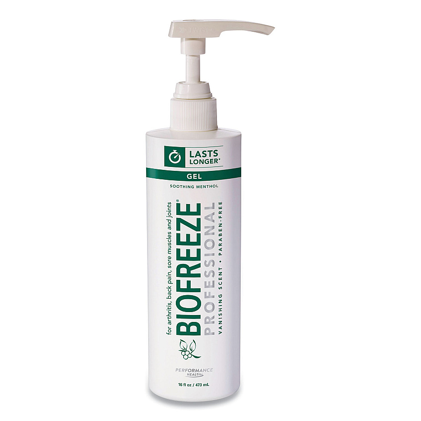 BIOFREEZE Professional Green Topical Analgesic Pain Reliever Gel, 16 oz Pump (BIF13425)