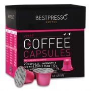 Bestpresso Nespresso Lungo Italian Espresso Pods, Intensity: 9, 20/Box (BST10425)