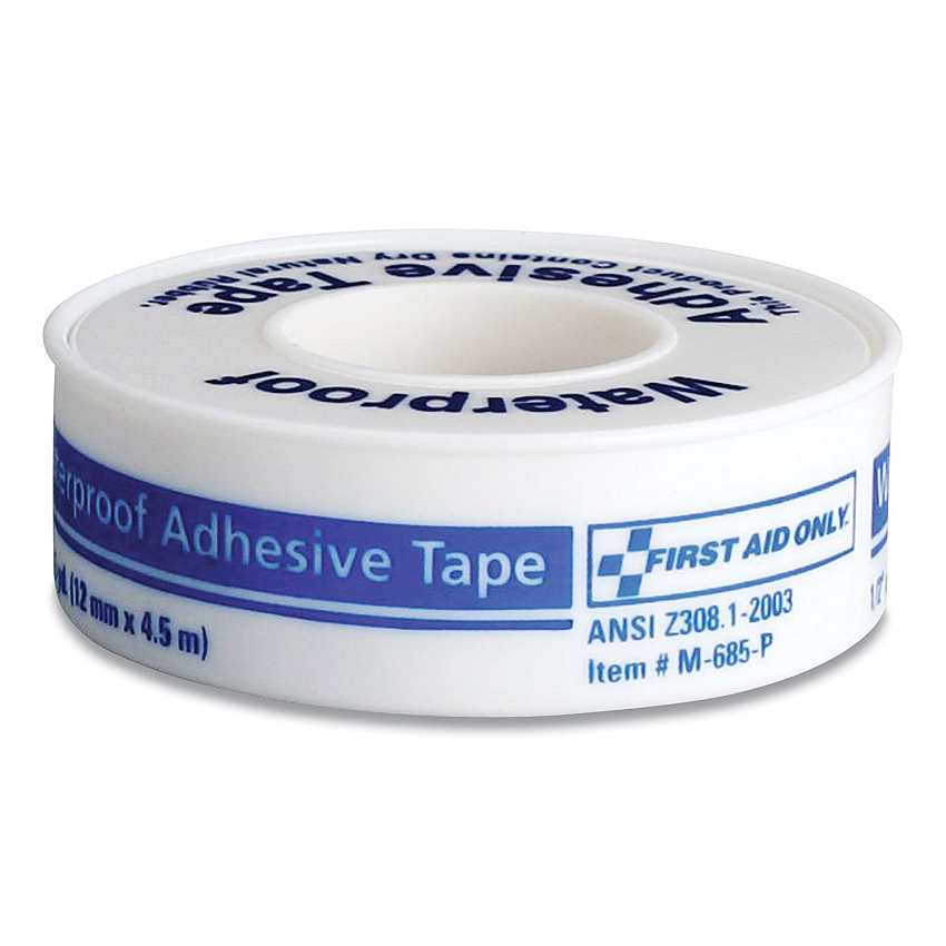 First Aid Only Waterproof-Adhesive Medical Tape with Dispenser, Acrylic, 1" x 15 ft, White (FAO730015)