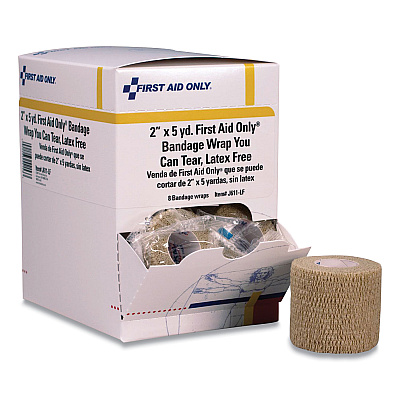 First Aid Only Bandage Wrap You Can Tear, 2" x 15 ft, 8/Box (FAO5910)