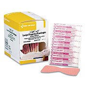First Aid Only Heavy Woven Adhesive Bandages, Fingertip, 1.75 x 3, 25/Box (FAOG163)