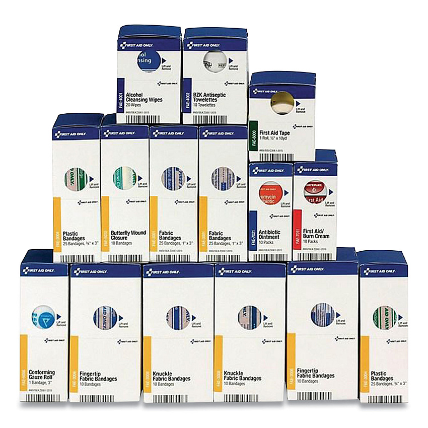 First Aid Only Refill for SmartCompliance General Business Cabinet, 172 Pieces (FAO700001BX)