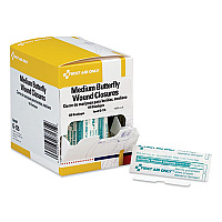 First Aid Only Butterfly Wound Closures, 0.38 x 1.75, 100/Box (FAOG135)