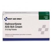 First Aid Only Hydrocortisone Anti-Itch Cream, 0.03 oz Packet, 25/Box (G486)