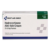First Aid Only Hydrocortisone Anti-Itch Cream, 0.03 oz Packet, 25/Box (FAOG486)
