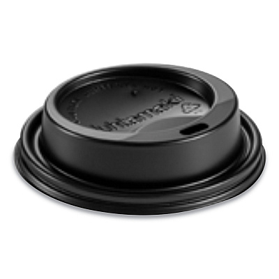 Huhtamaki Dome Sipper Hot Cup Lids, Fits 8 oz Hot Cups, Black, 1,000/Carton (HUH89435)