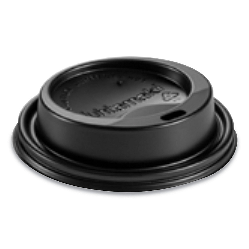 Huhtamaki Dome Sipper Hot Cup Lids, Fits 8 oz Hot Cups, Black, 1,000/Carton (HUH89435)