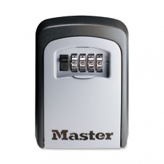 Master Lock Locking Combination 5 Key Steel Box, 3 1/4w X 1 1/2d X 4 5/8h, Black/silver (5401 D)