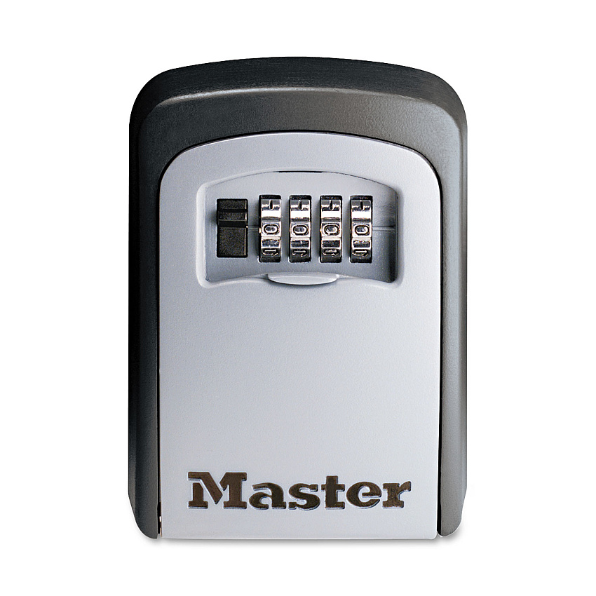 Master Lock Locking Combination 5 Key Steel Box, 3.25" Wide, Black/Silver (MLK5401D)