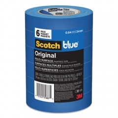 ScotchBlue Original Multi-Surface Painter's Tape, 3" Core, 0.94" x 60 yds, Blue, 6/Pack (209024EVP)