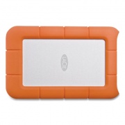 LaCie Rugged Portable External Hard Drive, 2 TB, USB-C, Orange/Silver (STFR2000800)