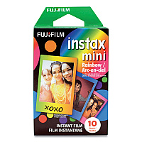 Fujifilm Instax Mini Rainbow Instant Film, 800 ASA, Color, 10 Sheets (FUJ16437401)