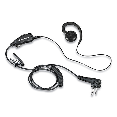 Motorola Swivel Monaural Over The Ear Earpiece with In-Line Microphone and Push-To-Talk, Black (MRTHKLN4604)