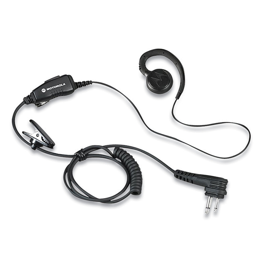 Motorola Swivel Monaural Over The Ear Earpiece with In-Line Microphone and Push-To-Talk, Black (MRTHKLN4604)