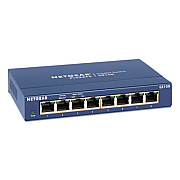 Netgear Unmanaged Gigabit Ethernet Switch, 16 Gbps Bandwidth, 192 KB Buffer, 8 Ports (GS108400NAS)