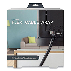 UT Wire Flexi Cable Wrap, 0.5" to 1" x 12 ft, Black (RBOUTWFCW12BK)