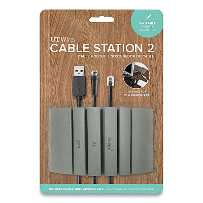 UT Wire Cable Station 2, 4.75" x 2.75" Gray (RBOUTWCS04GY)