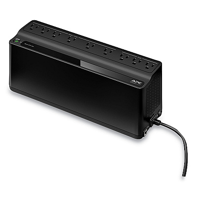APC BN900M Back-UPS 900 VA Battery Backup System, 9 Outlets, 900 VA, 354 J (SEUBVN900M1)