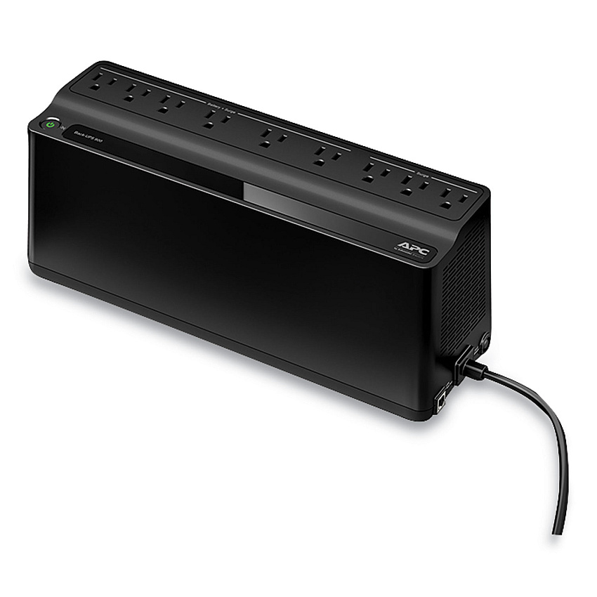 APC BN900M Back-UPS 900 VA Battery Backup System, 9 Outlets, 900 VA, 354 J (SEUBVN900M1)
