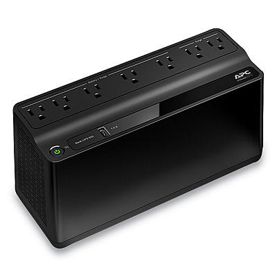 APC BN650M1 Back-UPS 650 VA Battery Backup System, 7 Outlets, 650 VA, 490 J (SEUBVN650M1)