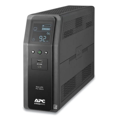 APC BR1000MS Back-UPS PRO BR Series SineWave Battery Backup System, 10 Outlets, 1,000 VA, 1,080 J