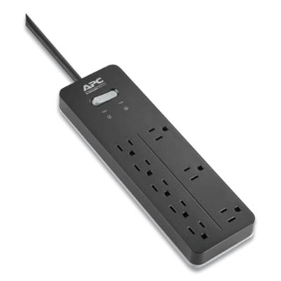 APC Home Office SurgeArrest Power Surge Protector, 8 AC Outlets, 6 ft Cord, 2,160 J, Black (PH8)
