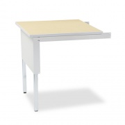 Safco Mailflow-To-Go Mailroom System Table, Square, 30w x 30d x 29 to 36h, Pebble Gray (TB30PG)