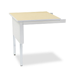 Safco Mailflow-To-Go Mailroom System Table, Square, 30w x 30d x 29 to 36h, Pebble Gray (MLNTB30PG)