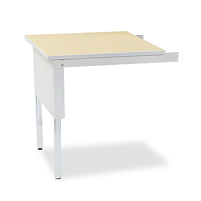 Safco Mailflow-To-Go Mailroom System Table, Square, 30w x 30d x 29 to 36h, Pebble Gray (MLNTB30PG)