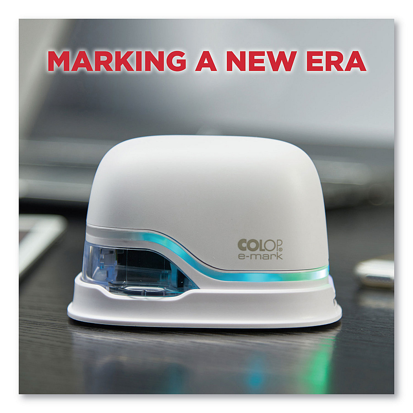 Colop E-mark Digital Marking Device, Customizable Size and Message with Images, White (COS039201)